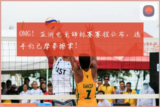 OMG！亚洲电竞锦标赛赛程公布，选手们已摩拳擦掌！